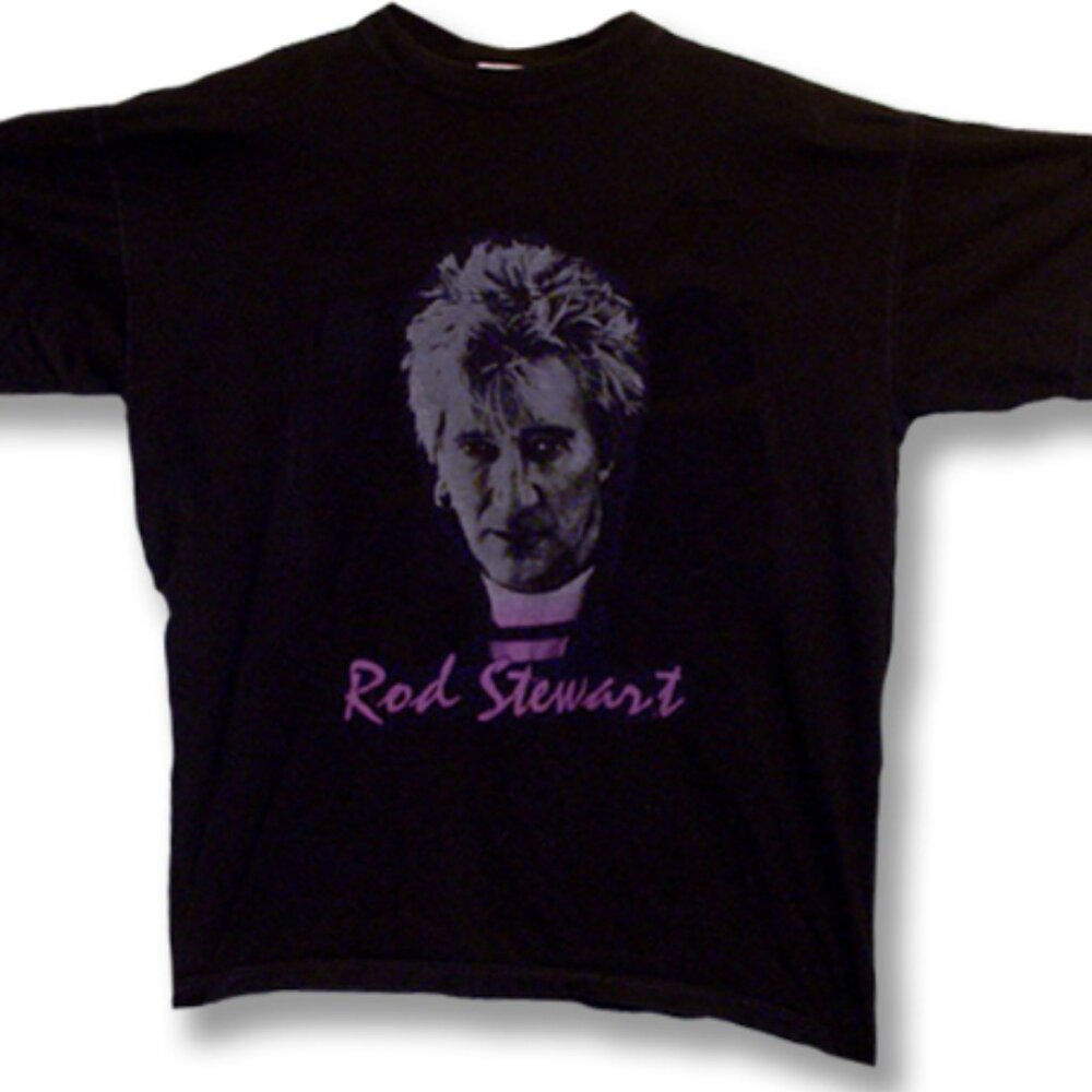 ROD STEWART - VINTAGE 2001 "HUMAN TOUR" CONCERT TOUR T-SHIRT / SZ. L